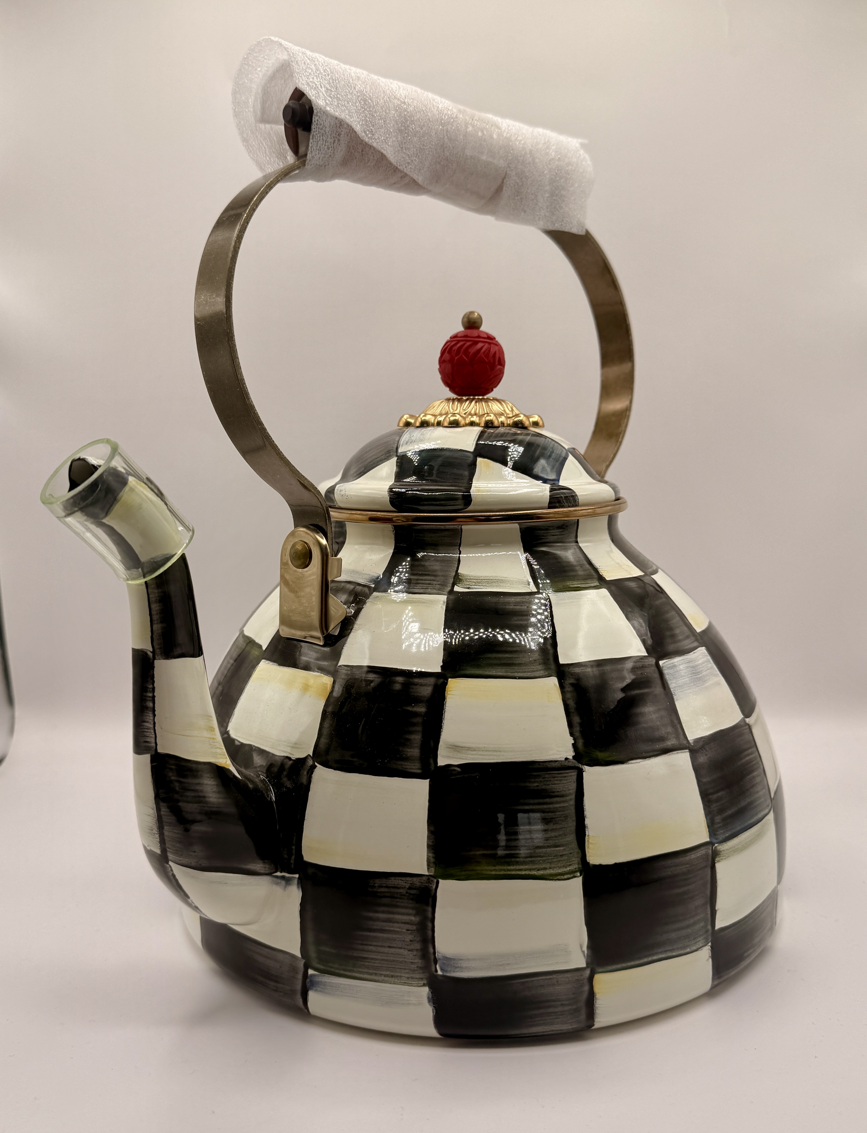 MacKenzie-Childs Courtly Check Tea Kettle - 3Qt